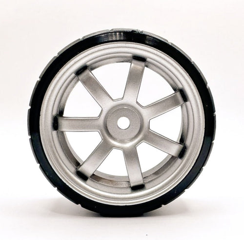 IRonManRc 1/10 DRIFT WHEELS W/ HARD TIRES * 6 SPOKE TE37 DAVEEZ V1 * 4 PACK